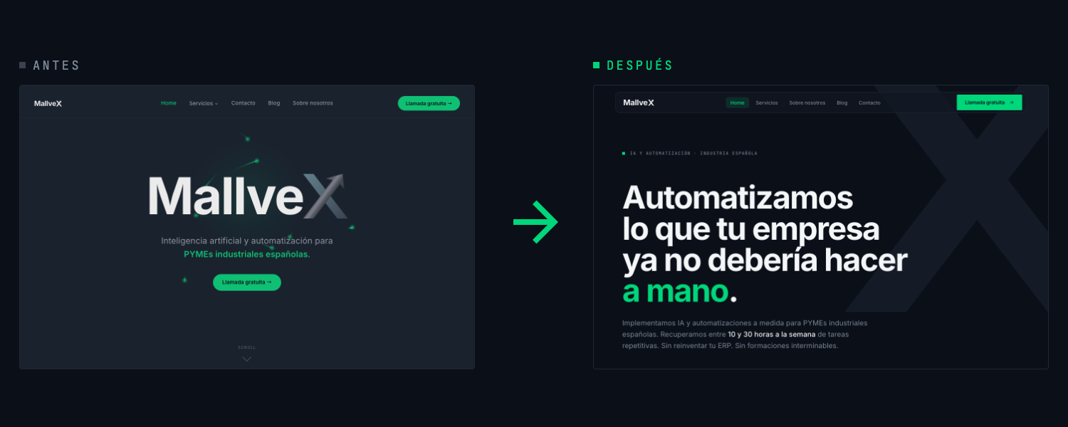 mallvex.es: antes (la web antigua) y después (la nueva)